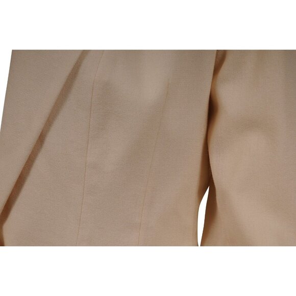 Christian Dior Vintage 2000's Shawl Lapel Fringe Blazer US 10 FR 42 Cream Wool - Picture 13 of 16